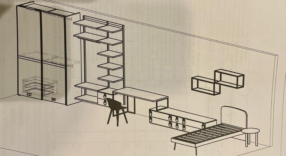 Cameretta finitura seta e rovere