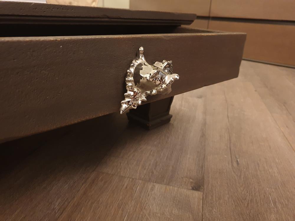 coppia comodini tavolino NOCE massiccio LACCATO
