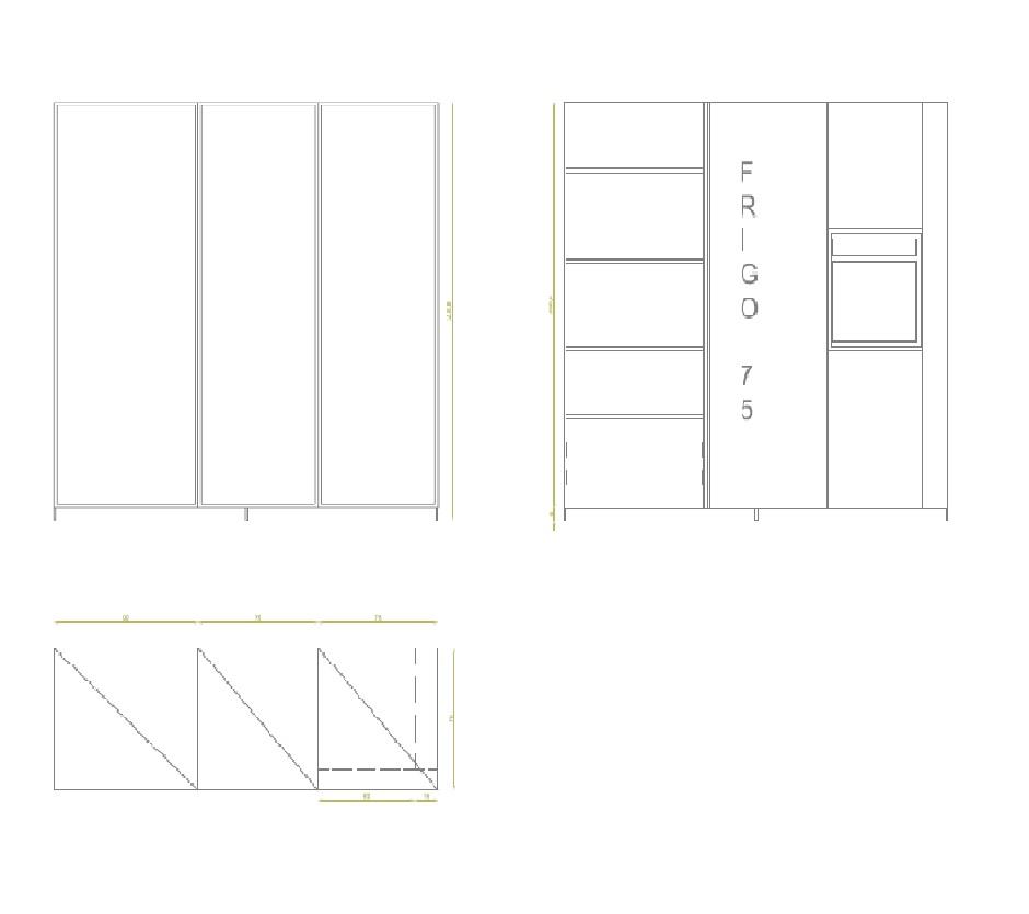 Cucina Isola BLADE + Colonne FRAME Modulnova