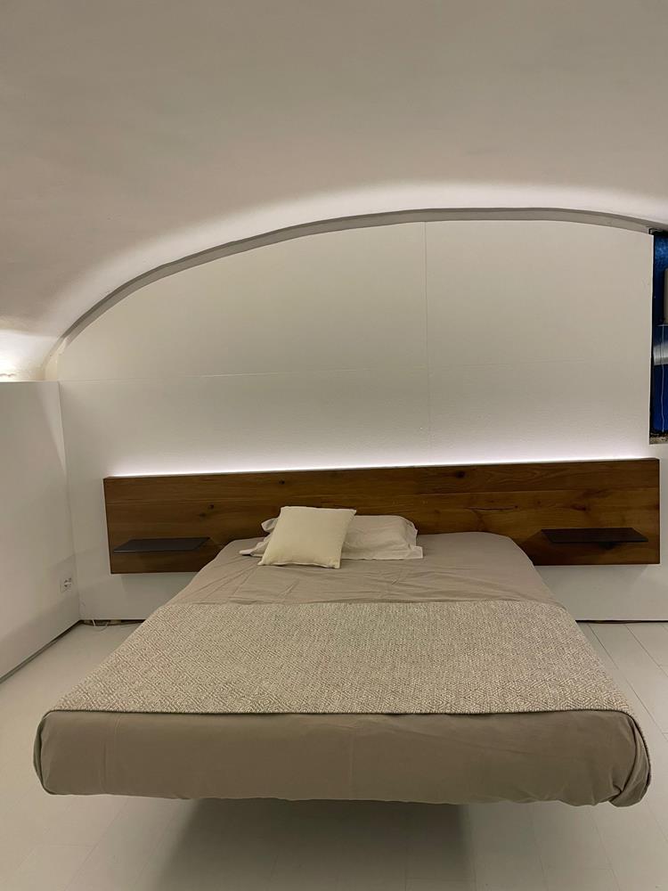 Letto LAGO FLUTTUA Testata Wildwood/Blu