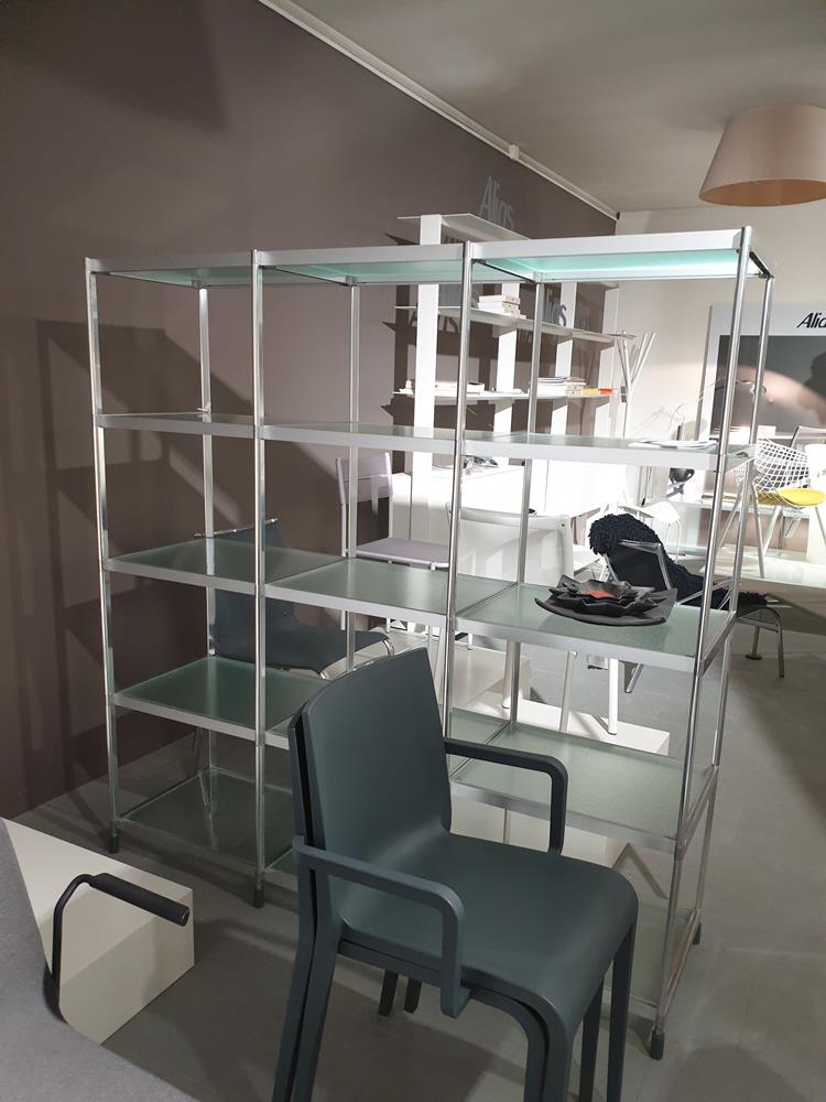LIBRERIA alta Sec estruso alluminio e vetro 