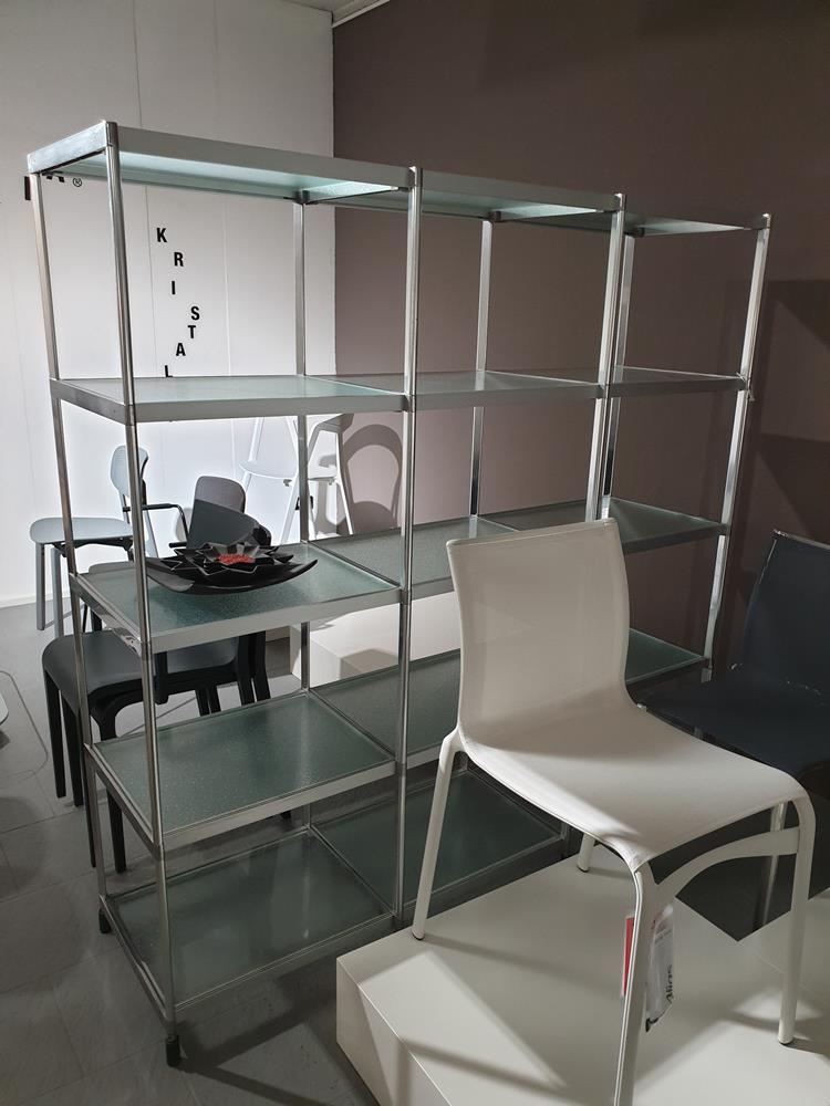 LIBRERIA alta Sec estruso alluminio e vetro 