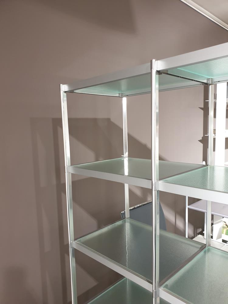 LIBRERIA alta Sec estruso alluminio e vetro 