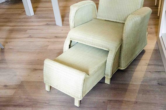 LLOYD LOOM poltrona relax reclinabile verde