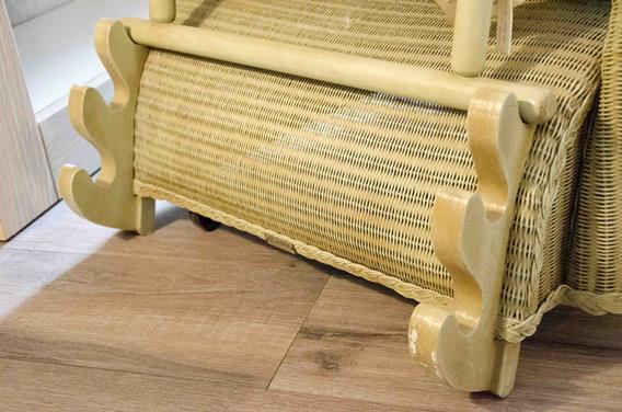 LLOYD LOOM poltrona relax reclinabile verde