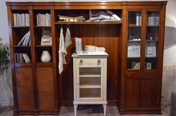 MARCHETTI libreria MG 800 noce nazionale massello