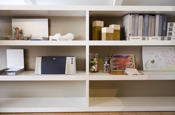 NIDI  libreria orizzontale con scrivania