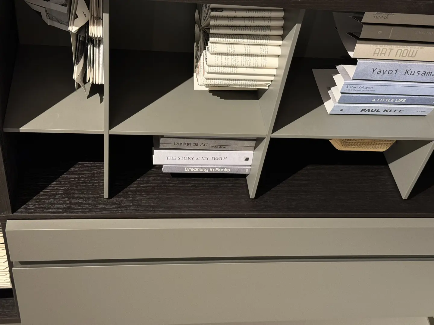 libreria Selecta Lema rovere carbone laccato basalto
