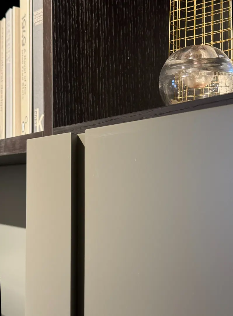 libreria Selecta Lema rovere carbone laccato basalto