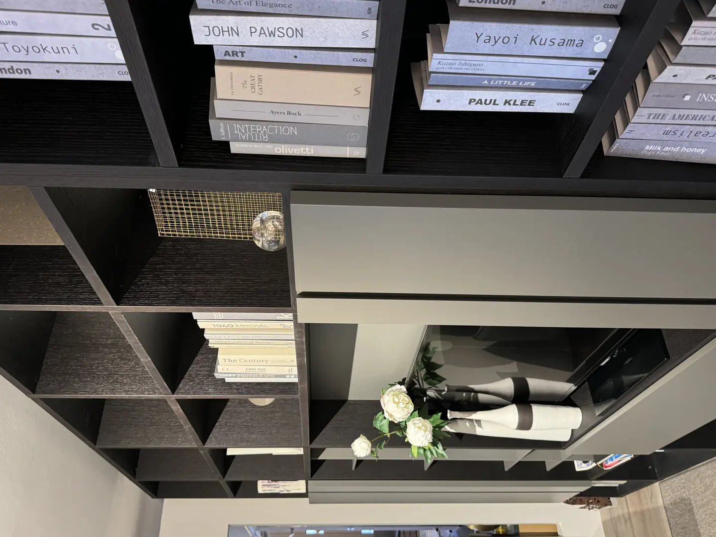 libreria Selecta Lema rovere carbone laccato basalto