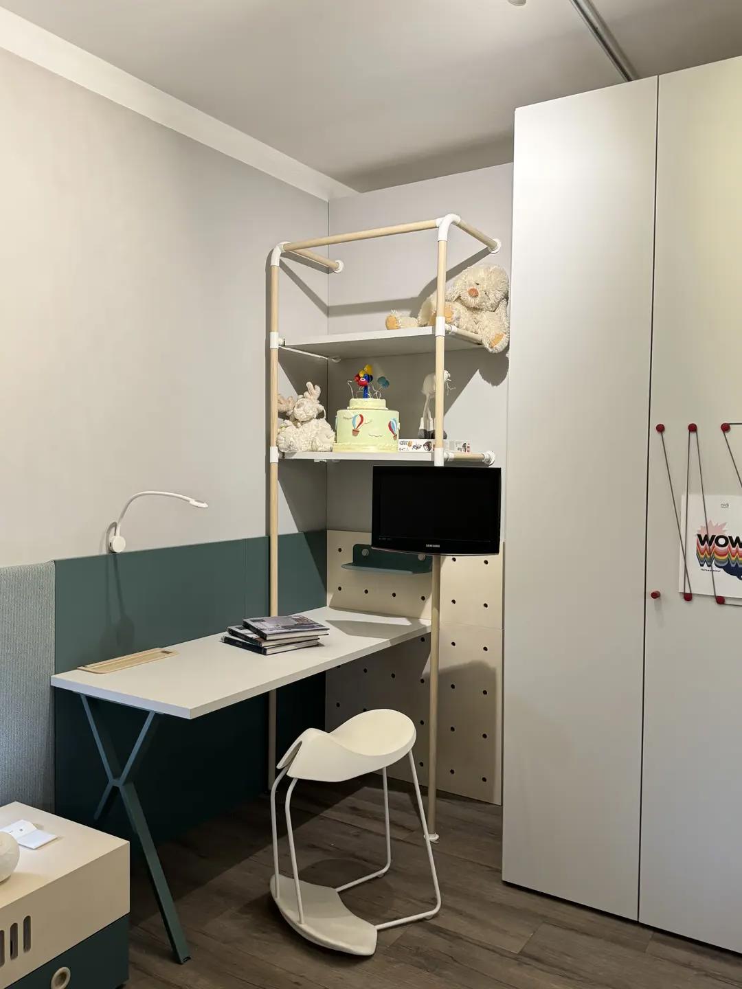 NIDI cameretta Pino e Nuvola con letto scrittoio boiserie e libreria