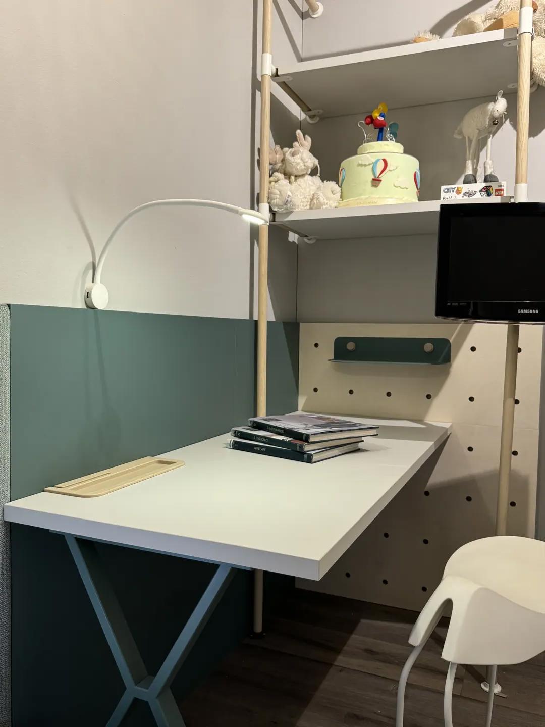 NIDI cameretta Pino e Nuvola con letto scrittoio boiserie e libreria
