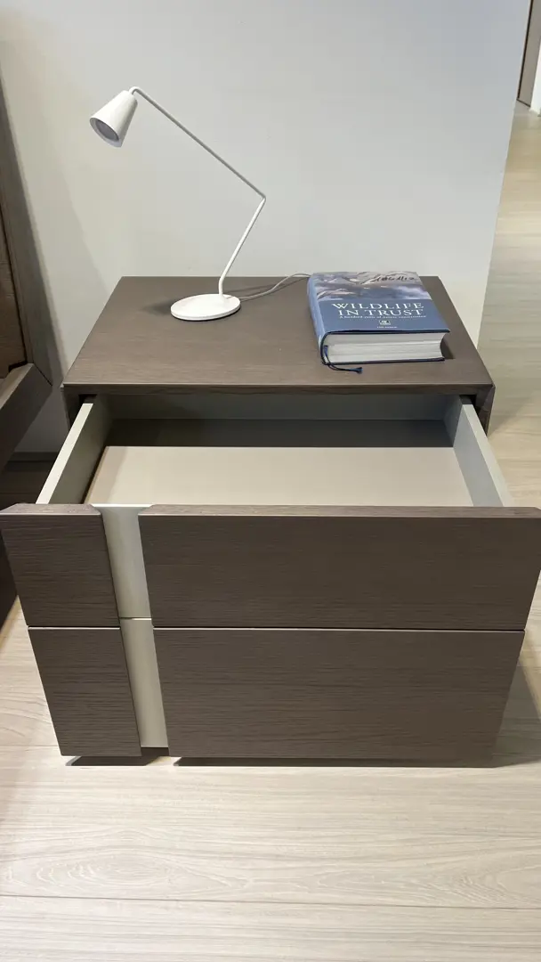 Comodini Abaco da 55 e settimanale Abaco da 75 cm Rovere Argilla