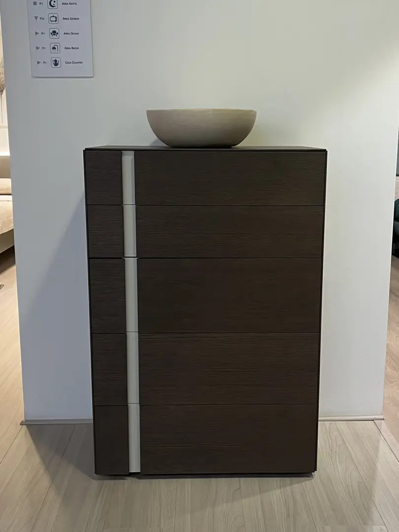 Comodini Abaco da 55 e settimanale Abaco da 75 cm Rovere Argilla