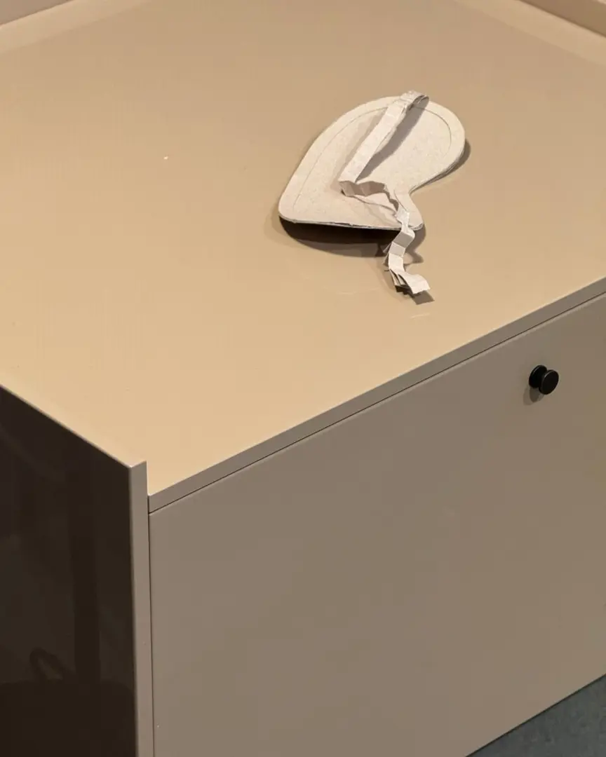 Boiserie W-Line Lema noce con cassettiera sospesa LT40 laccato lucido Seta