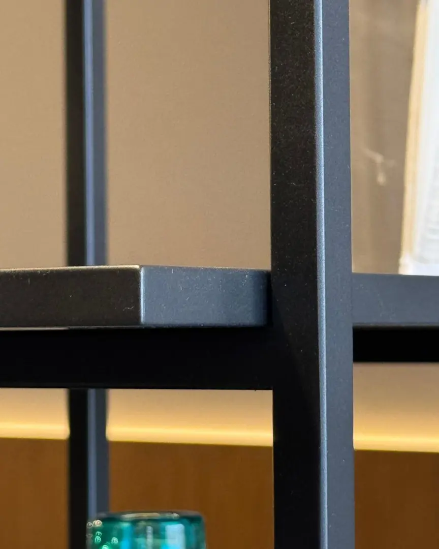 Plain libreria lema con contenitori verde Salvia