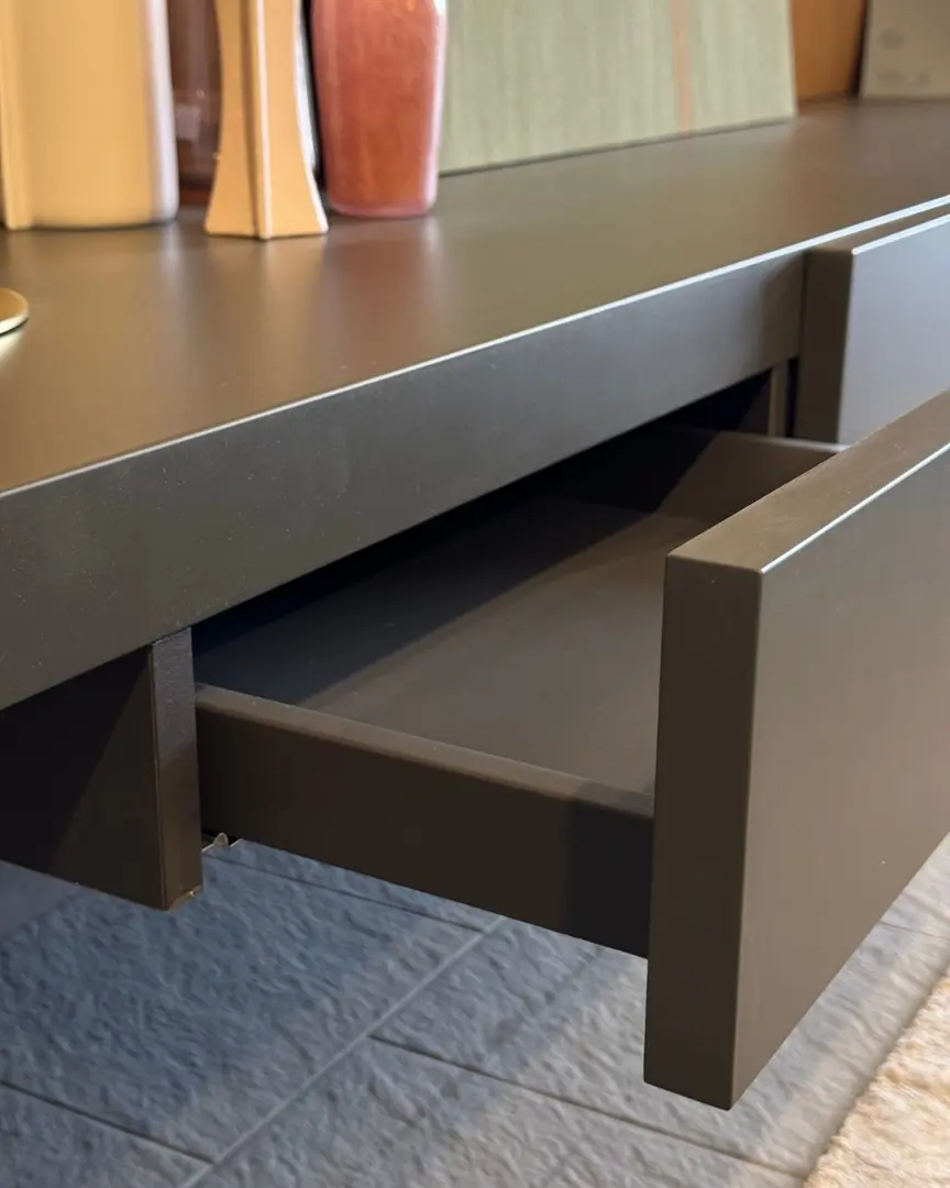 Libreria LT40 Lema sospesa con boiserie noce