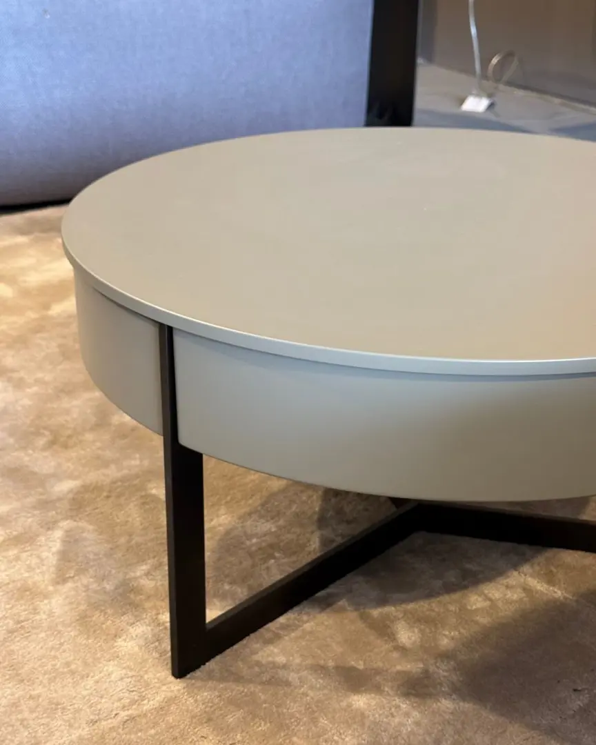 Sign tavolino lema con cassetto laccato salvia