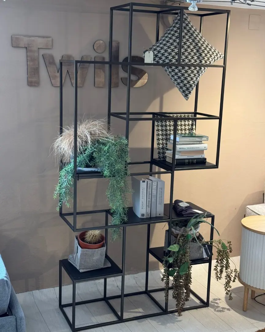 Set libreria modulare Twils con schienali tessuto