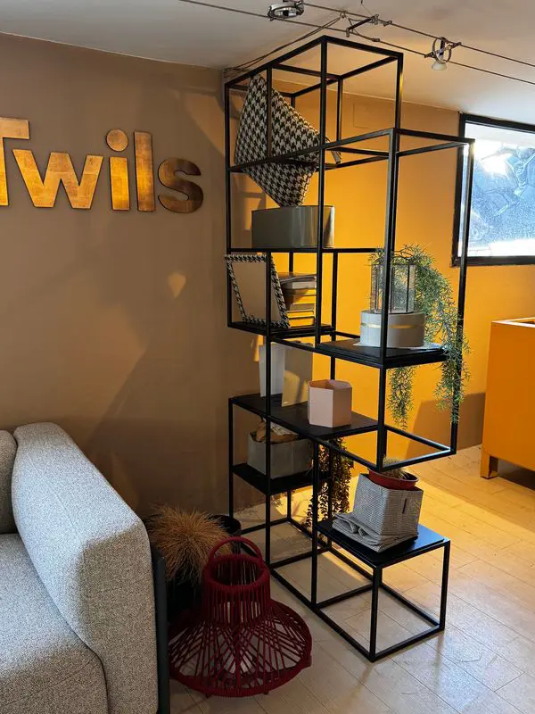 Set libreria modulare Twils con schienali tessuto