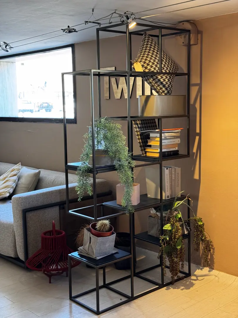 Set libreria modulare Twils con schienali tessuto