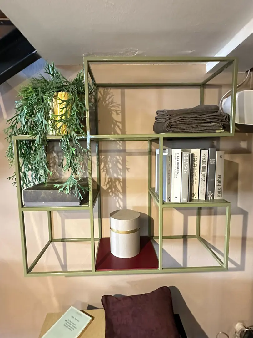 Set Libreria a parete Twils verde e vinaccia