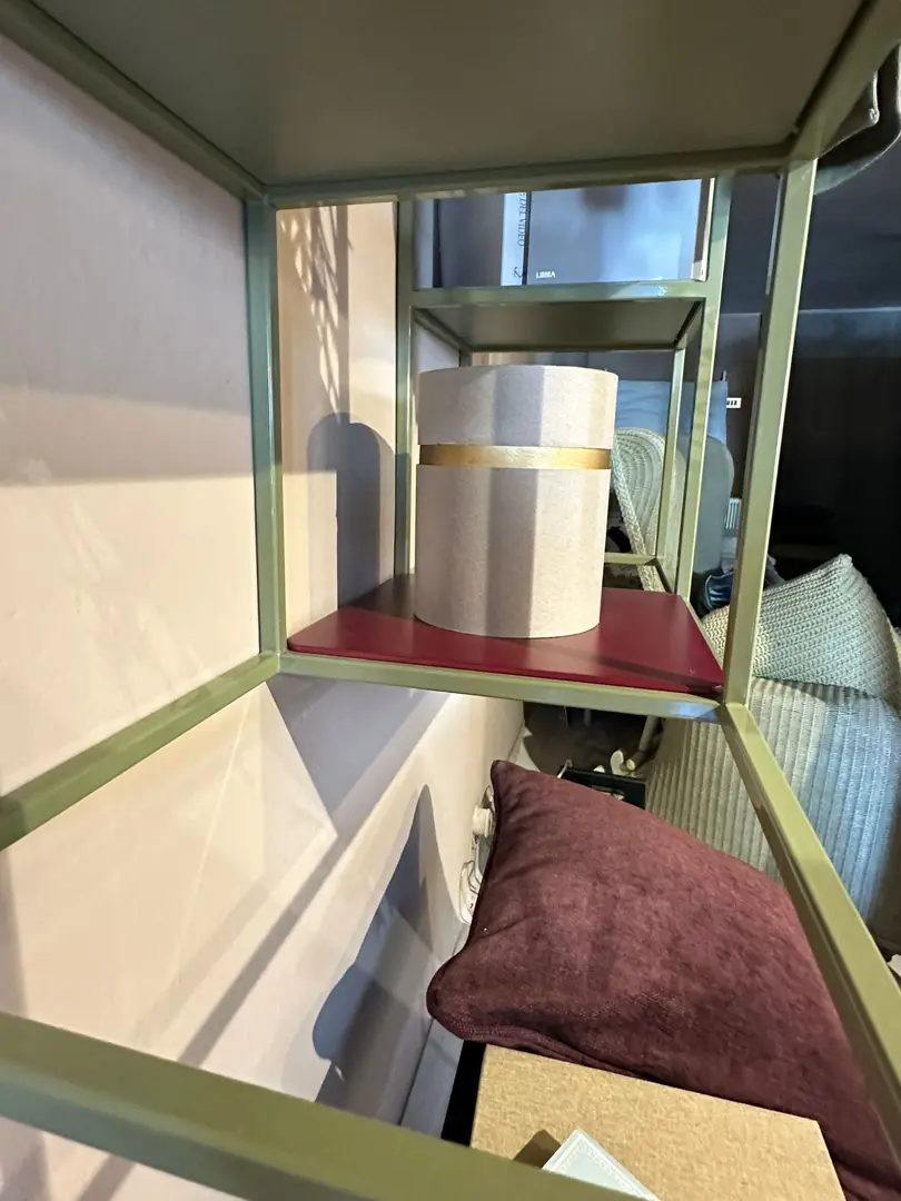 Set Libreria a parete Twils verde e vinaccia