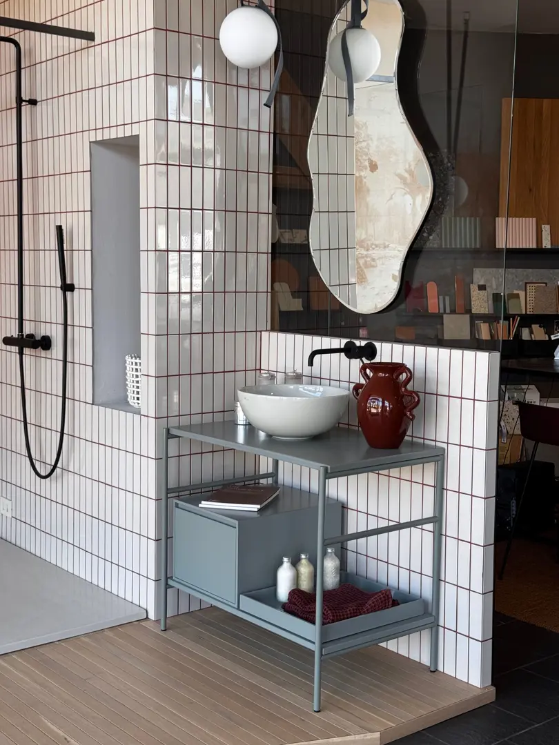 Mobile lavabo Velo Nic design verde salvia