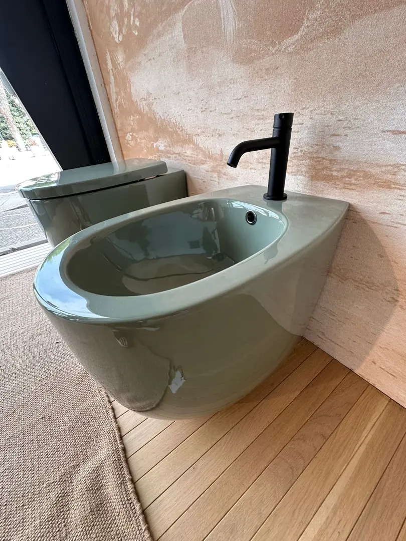 coppia sanitari verde Amazzonia Nic Design