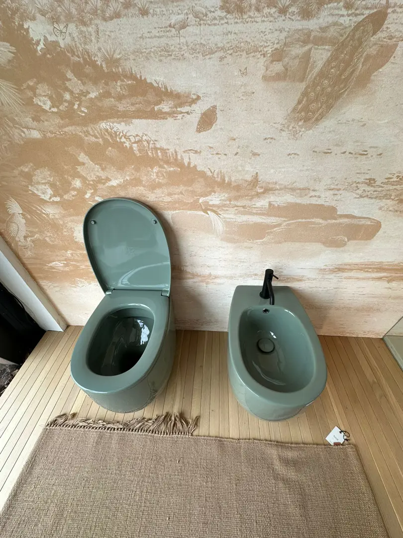coppia sanitari verde Amazzonia Nic Design