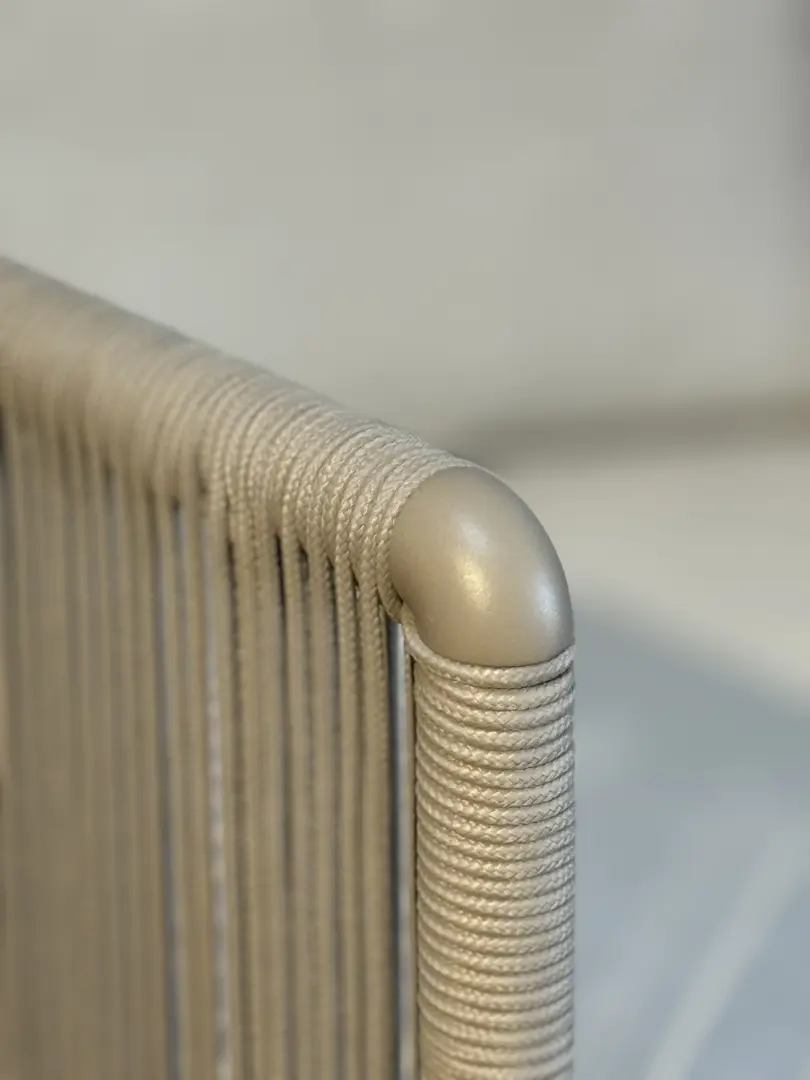 Coral divano imbottito 2 posti Outdoor alluminio corda