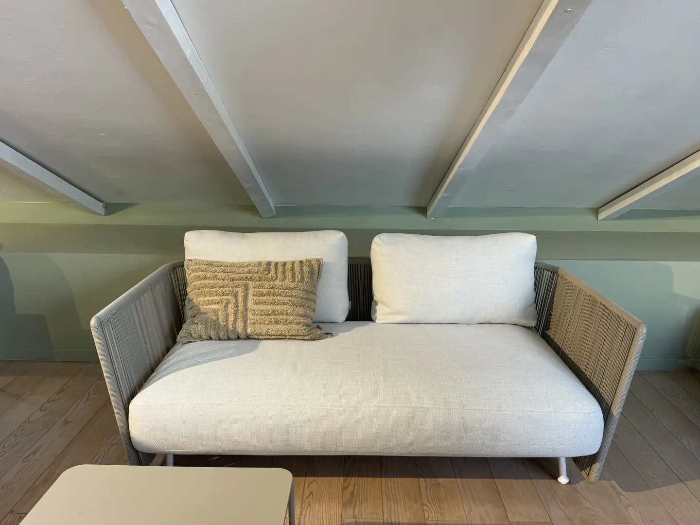 Coral divano imbottito 2 posti Outdoor alluminio corda