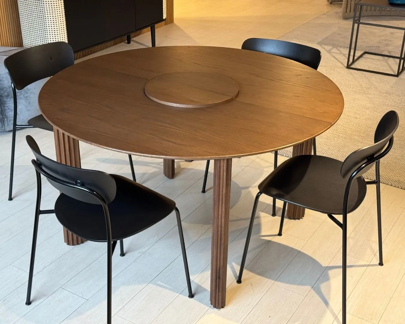 tavolo pranzo tondo allungabile Comfort circle rovere scuro
