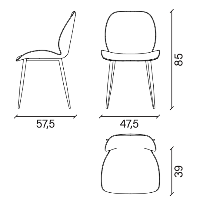 Sedia City 4 pezzi Devina Nais
