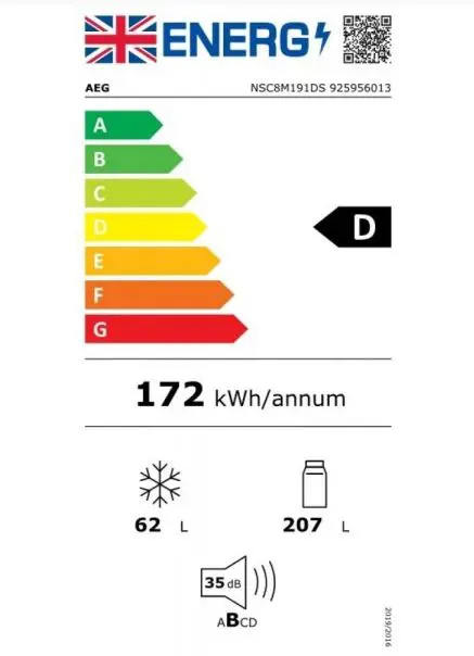 Frigorifero Aeg NSC 8M191 DS