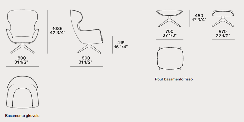 Poltrona con pouf Mad Joker