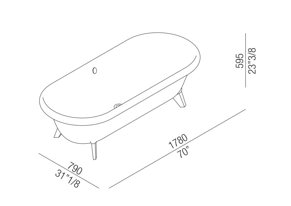 Vasca 800 freestanding