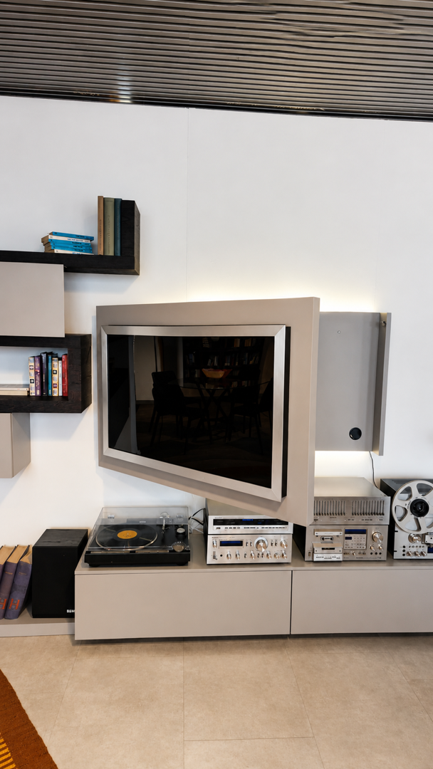FIMAR Mobile con Porta TV girevole laccato/quercia