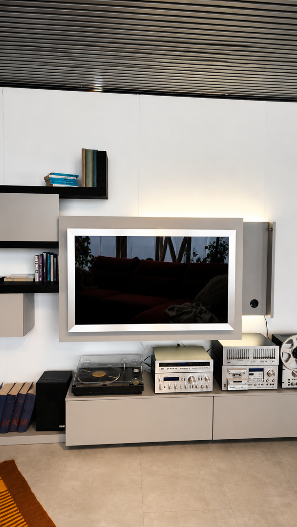 FIMAR Mobile con Porta TV girevole laccato/quercia