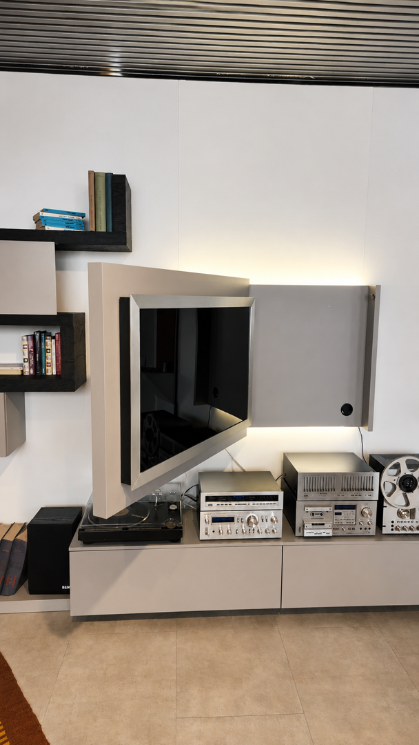 FIMAR Mobile con Porta TV girevole laccato/quercia