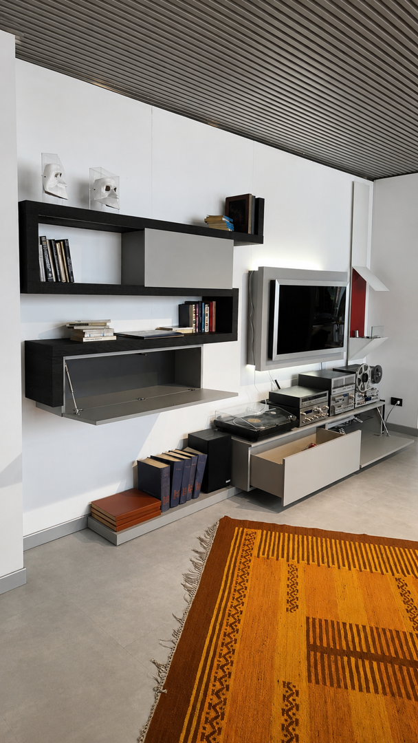 FIMAR Mobile con Porta TV girevole laccato/quercia