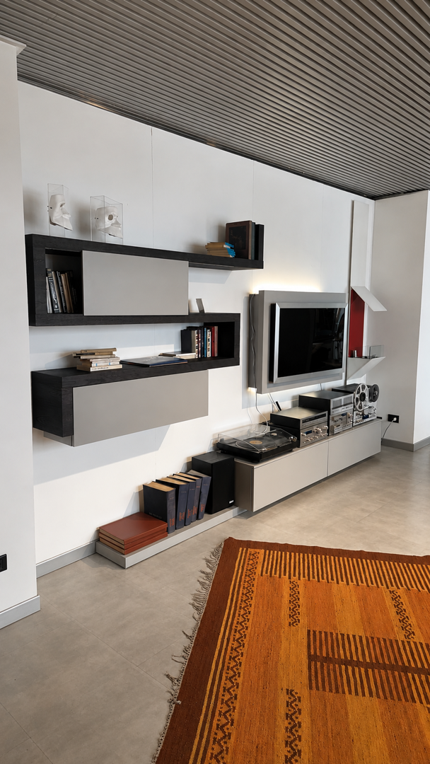 FIMAR Mobile con Porta TV girevole laccato/quercia