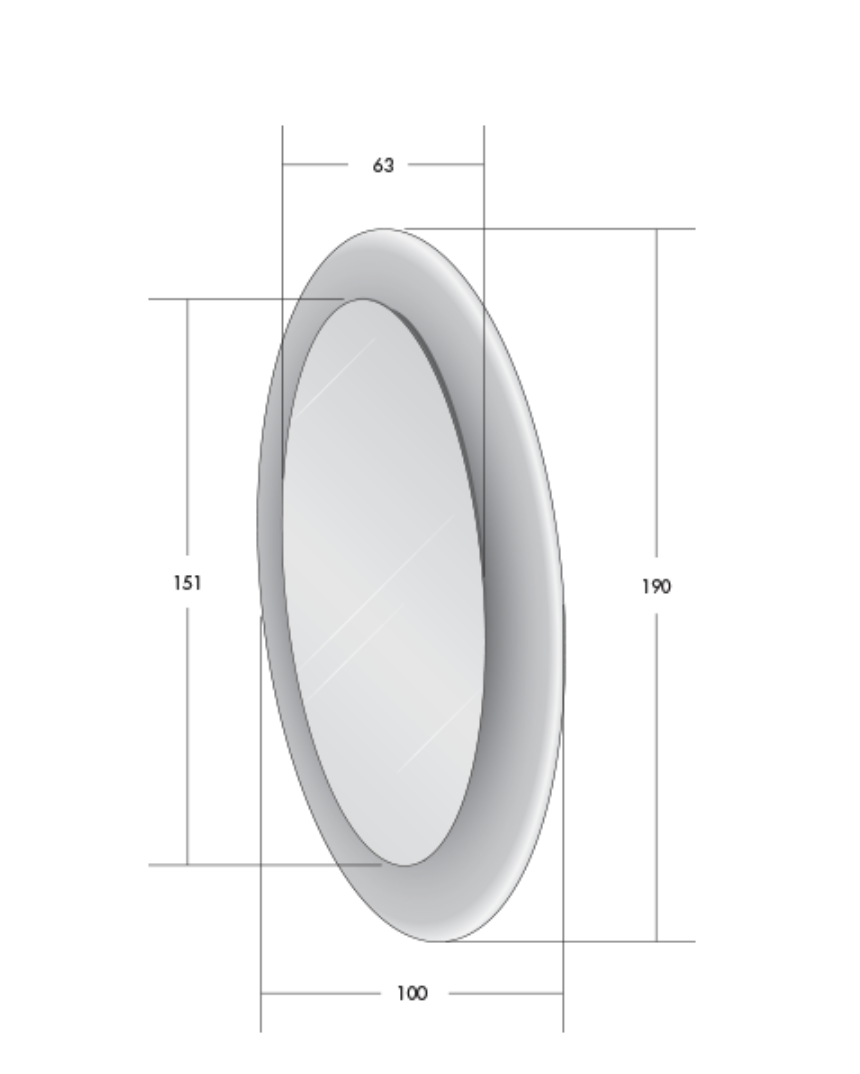 specchio Saturno FLOU NATEVO