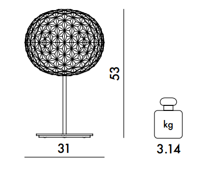 Lampada Planet Fumé