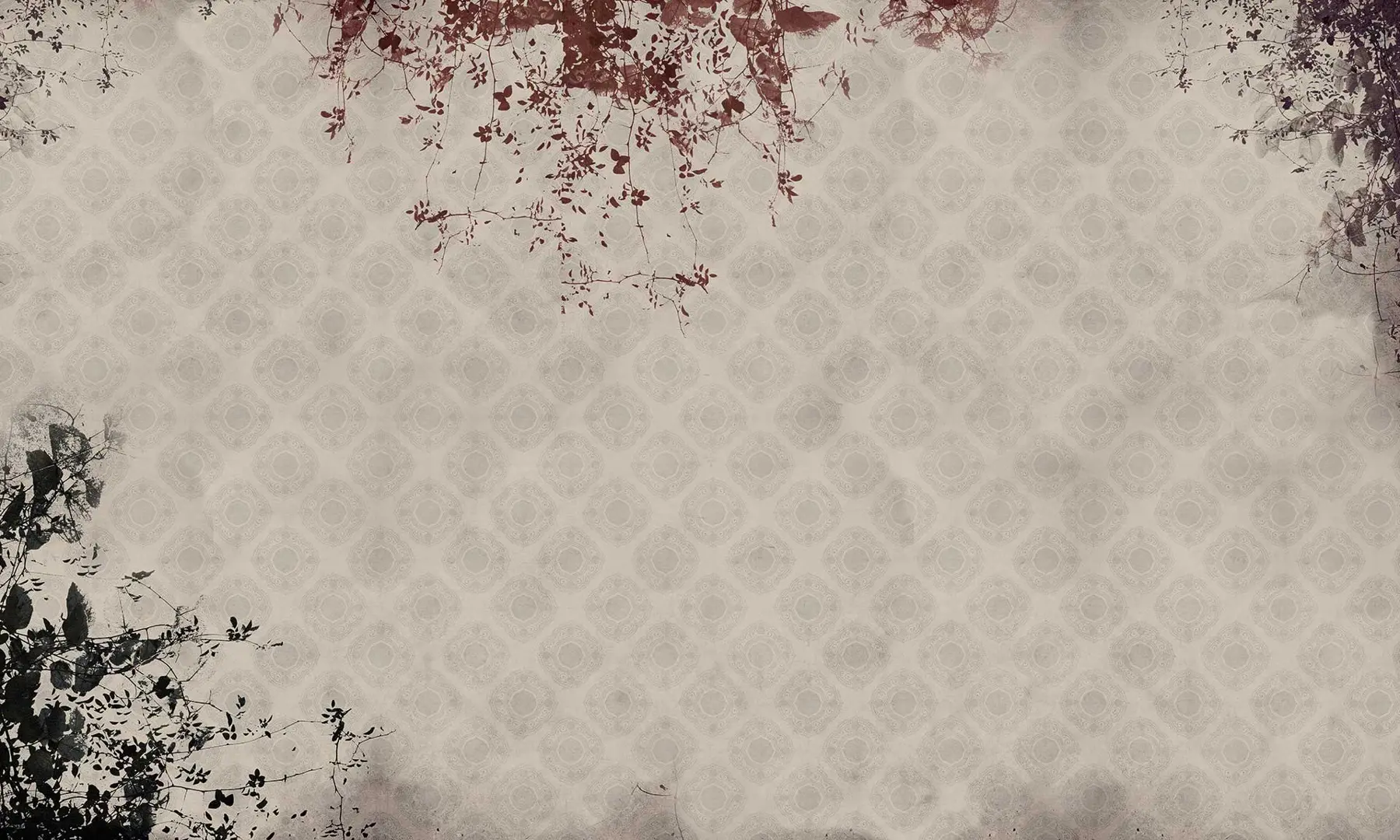 Carta da parati Foglie rosse