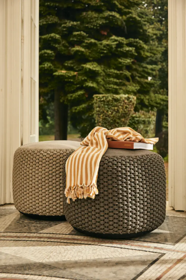 Pouf in corda