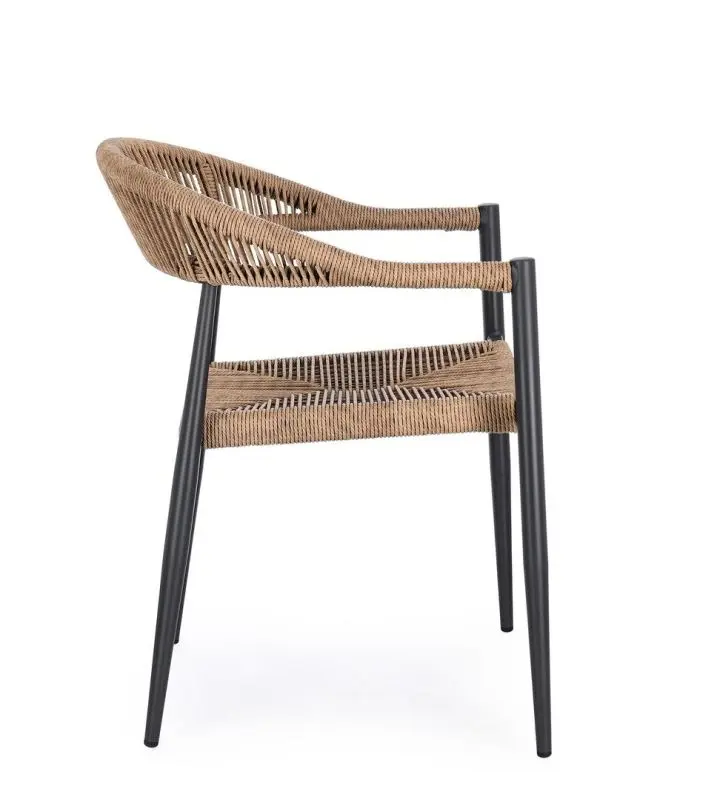 Sedia C-BR Jandia Antracite/Natural