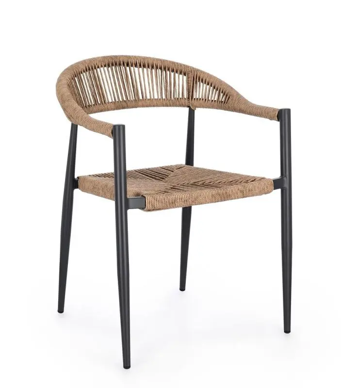Sedia C-BR Jandia Antracite/Natural
