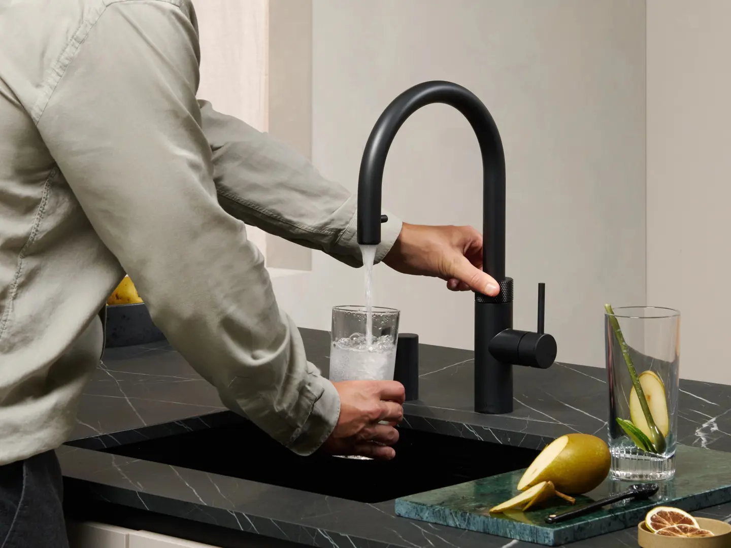 Rubinetto Flex Round Nero