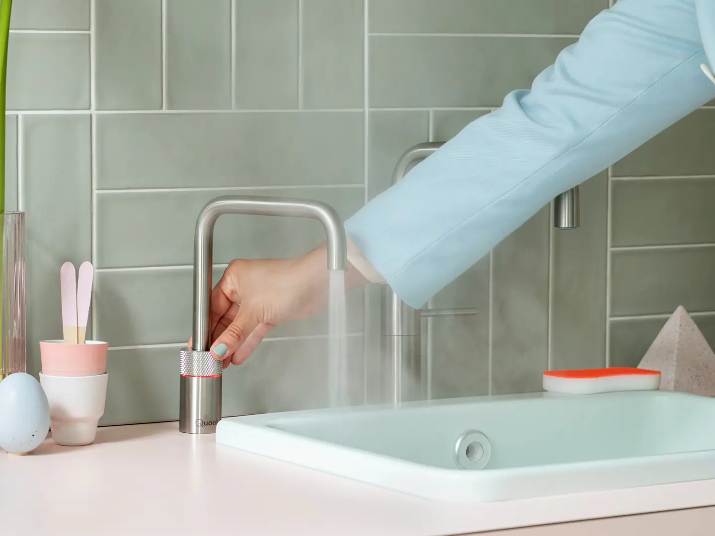 Rubinetto Nordic Square Twintaps Acciaio Inox